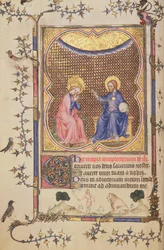 Ms. 3-1954, fol. 24v: Krönung der Jungfrau, aus dem Stundenbuch Philipps des Kühnen, Herzog von Burgund, um 1370